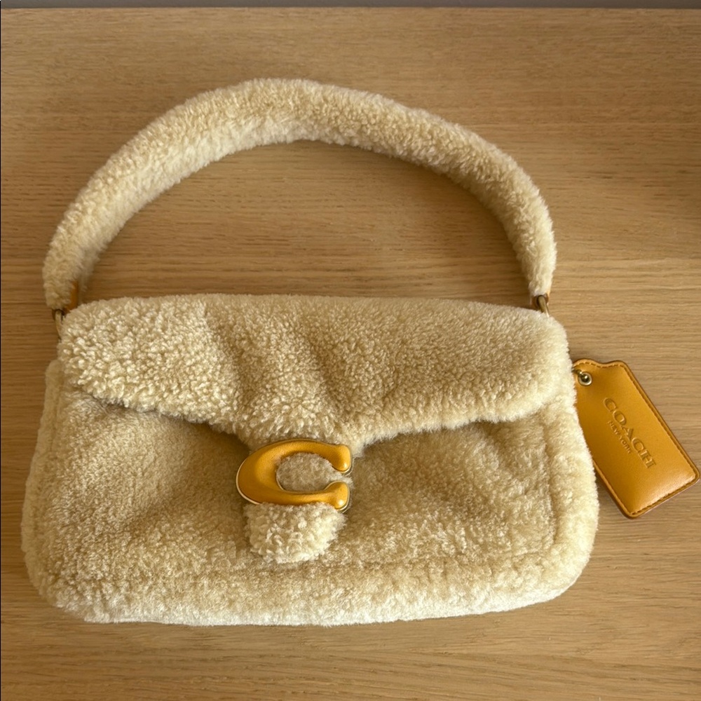 Coach Tabby 26 Shearling Shoulder Bag with Gold Accent